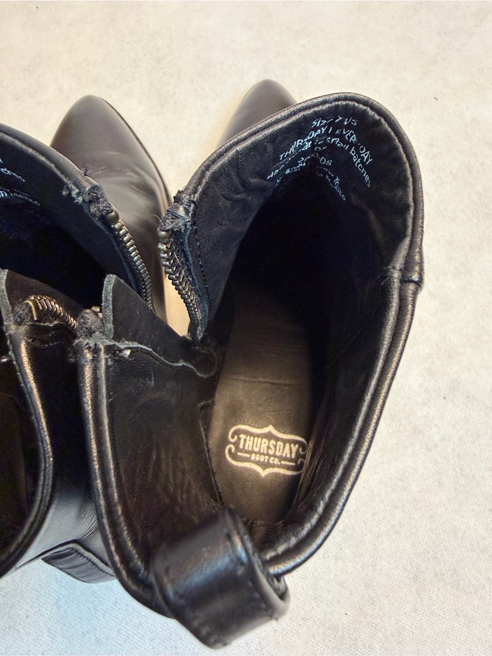Thursday Boot Company Tempo 2” Heel Bootie Black Leather Size 7 ankle boots - Picture 11 of 14